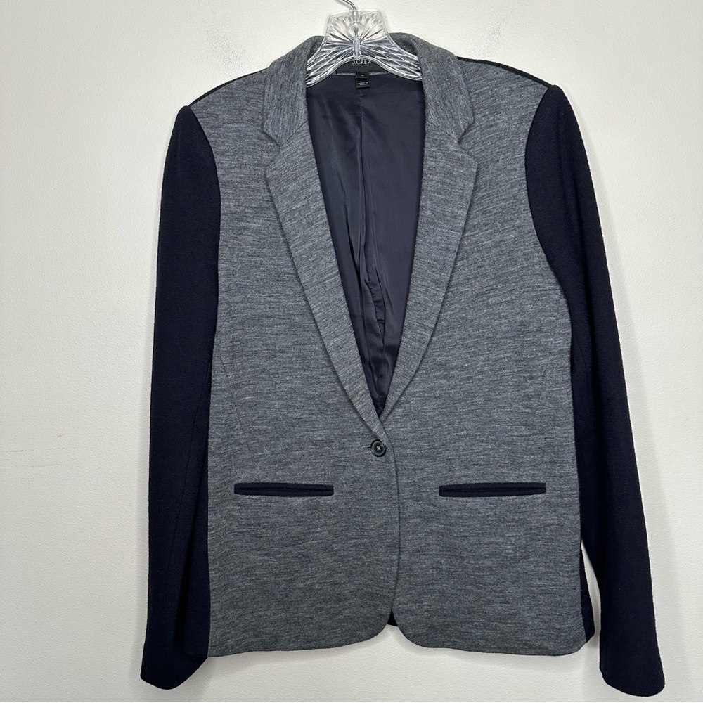 J. Crew Wool and Cotton Two Tone Blazer - Picture 2 of 5